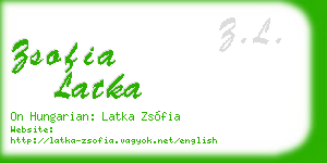 zsofia latka business card